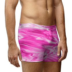 Трусы-боксеры мужские Розовая мраморная текстура, цвет: 3D-принт — фото 2