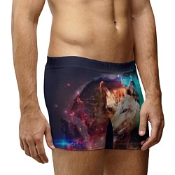 Трусы-боксеры мужские Сказочная волчица, цвет: 3D-принт — фото 2