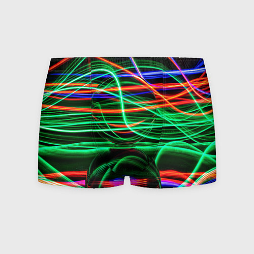 Мужские трусы Абстрактное множество цветных линий / 3D-принт – фото 1