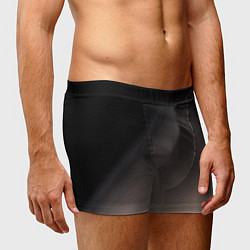 Трусы-боксеры мужские Черный, серый бежевый градиент, цвет: 3D-принт — фото 2
