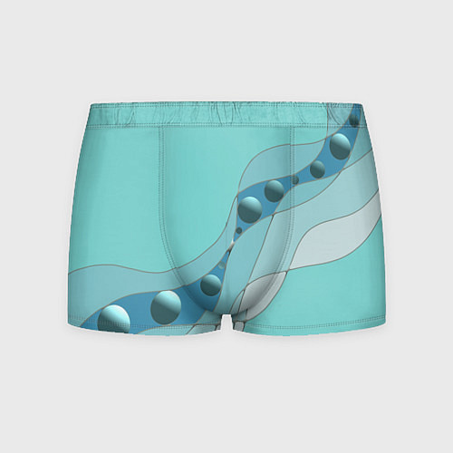 Мужские трусы Голубая геометрическая абстракция Круги и сферы Го / 3D-принт – фото 1