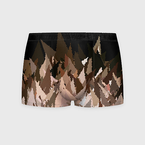 Мужские трусы Abstract mosaic pattern brown and black / 3D-принт – фото 1