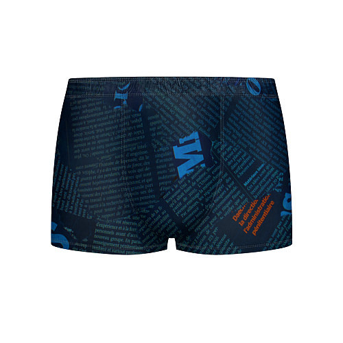 Мужские трусы Черная газета / 3D-принт – фото 1