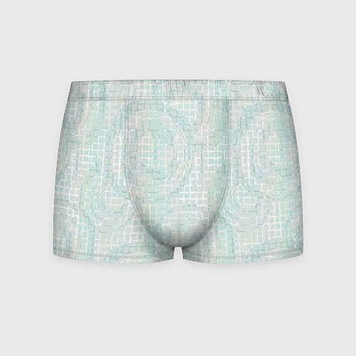 Мужские трусы Круги на клетчатом серо-белом фоне / 3D-принт – фото 1