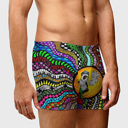 Трусы-боксеры мужские Психоделическая панда и вейп, цвет: 3D-принт — фото 2