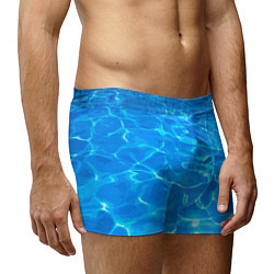 Трусы-боксеры мужские Абстрактные волны бассейна - текстура, цвет: 3D-принт — фото 2