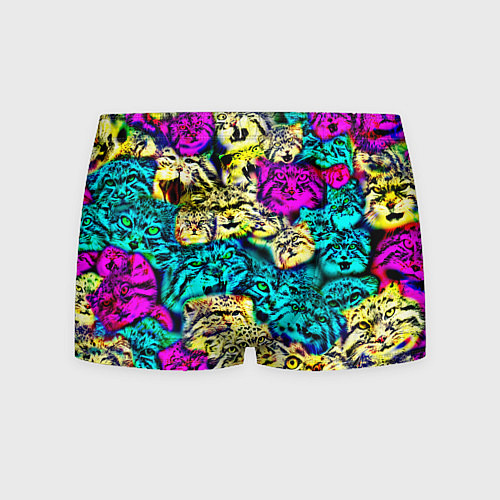 Мужские трусы Психоделические манулы / 3D-принт – фото 1