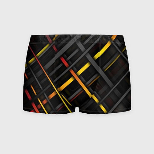 Мужские трусы Цветные переплетающиеся линии / 3D-принт – фото 1