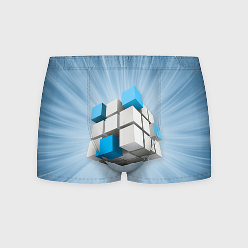 Мужские трусы Трёхцветный кубик Рубика / 3D-принт – фото 1