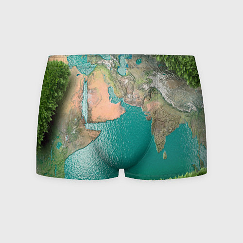 Мужские трусы Карта Земли / 3D-принт – фото 1