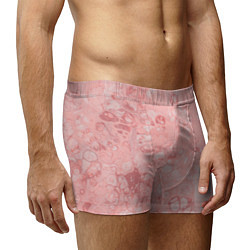 Трусы-боксеры мужские Розовые волны, цвет: 3D-принт — фото 2