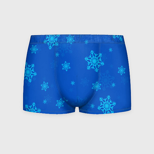 Мужские трусы Снежинки - синий / 3D-принт – фото 1