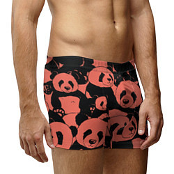 Трусы-боксеры мужские С красными пандами, цвет: 3D-принт — фото 2