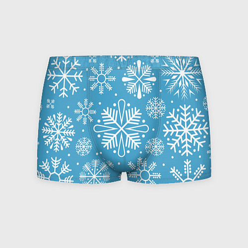 Мужские трусы Snow in blue / 3D-принт – фото 1