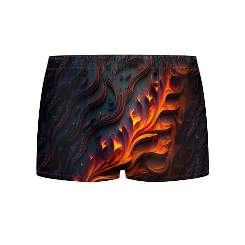 Мужские трусы Огненный орнамент с языками пламени / 3D-принт – фото 1