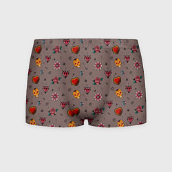 Трусы-боксеры мужские Паттерн с татуировками в стиле олдскул, цвет: 3D-принт