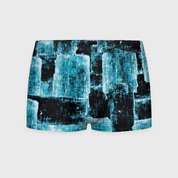 Трусы-боксеры мужские Голубой абстракт, цвет: 3D-принт