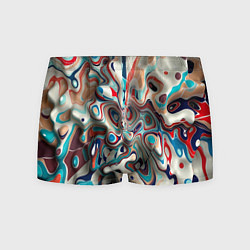 Трусы-боксеры мужские Волны - краски, цвет: 3D-принт