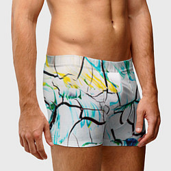 Трусы-боксеры мужские Абстракция лед, цвет: 3D-принт — фото 2