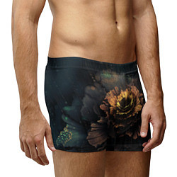 Трусы-боксеры мужские Midjourney цветок под дождем, цвет: 3D-принт — фото 2