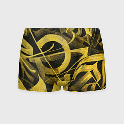 Трусы-боксеры мужские Gold Calligraphic, цвет: 3D-принт