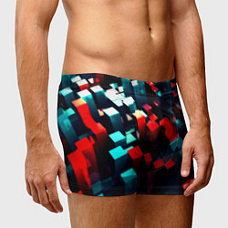 Трусы-боксеры мужские Digital abstract cube, цвет: 3D-принт — фото 2