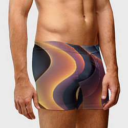 Трусы-боксеры мужские Светящиеся волны, цвет: 3D-принт — фото 2