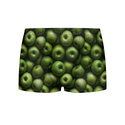 Трусы-боксеры мужские Сочная текстура из зеленых яблок, цвет: 3D-принт
