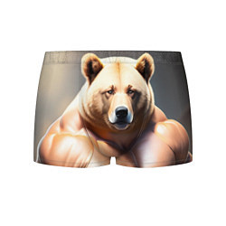 Трусы-боксеры мужские Медведь качек, цвет: 3D-принт