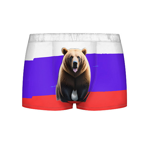 Мужские трусы Медведь на флаге / 3D-принт – фото 1