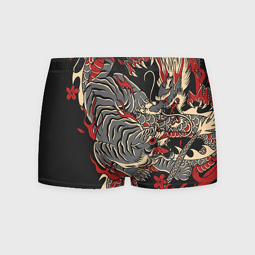 Мужские трусы Борьба тигра с драконом / 3D-принт – фото 1