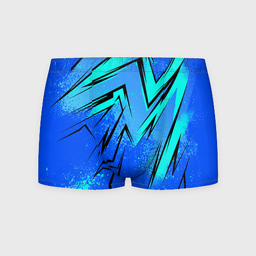 Мужские трусы Sport uniform - синие брызки / 3D-принт – фото 1