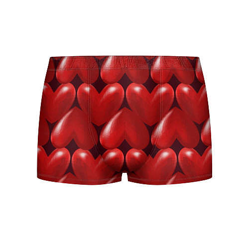 Мужские трусы Red hearts / 3D-принт – фото 1