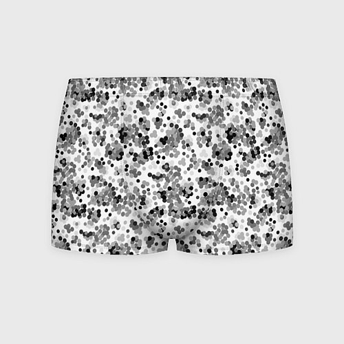 Мужские трусы Черно серый кофетти на белом фоне / 3D-принт – фото 1