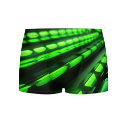 Мужские трусы Green neon abstract