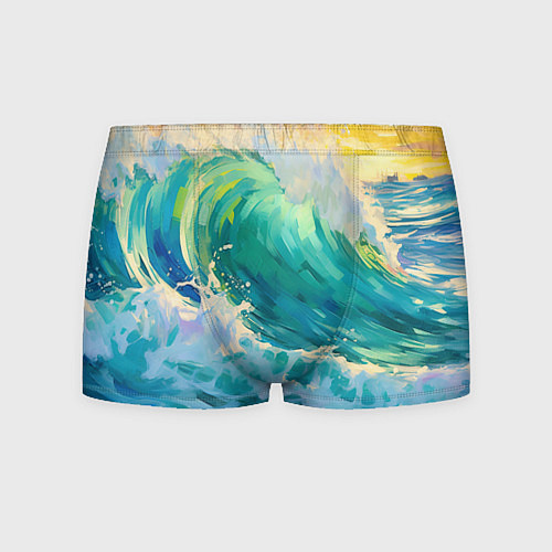 Мужские трусы Нарисованные волны моря / 3D-принт – фото 1