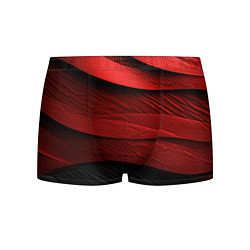 Трусы-боксеры мужские Шероховатая красно-черная текстура, цвет: 3D-принт