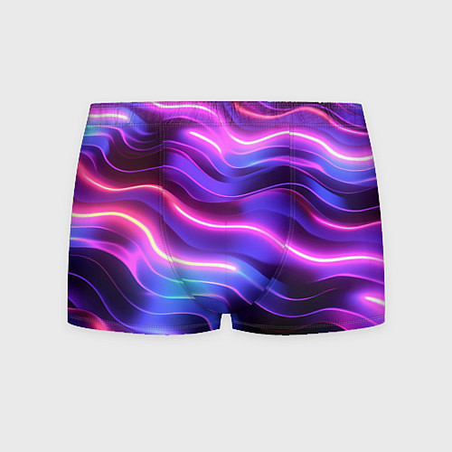 Мужские трусы Неоновые волны / 3D-принт – фото 1