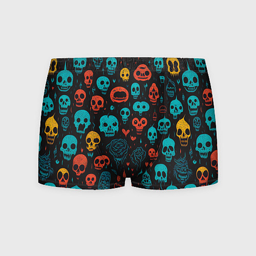 Мужские трусы Skull party / 3D-принт – фото 1
