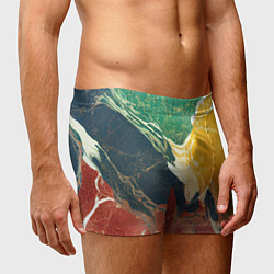 Трусы-боксеры мужские Мраморная радуга, цвет: 3D-принт — фото 2