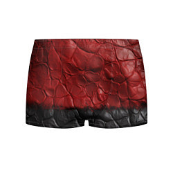 Трусы-боксеры мужские Черная красная текстура, цвет: 3D-принт