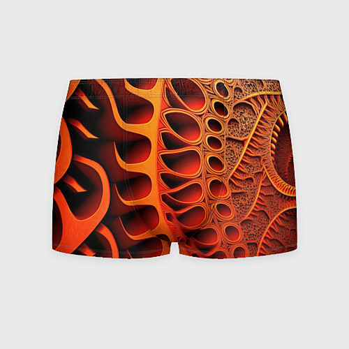 Мужские трусы Объемная оранжевая абстракция / 3D-принт – фото 1