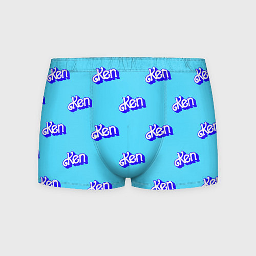 Мужские трусы Синий логотип Кен - паттерн / 3D-принт – фото 1