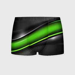 Трусы-боксеры мужские Зеленая объемная полосы, цвет: 3D-принт