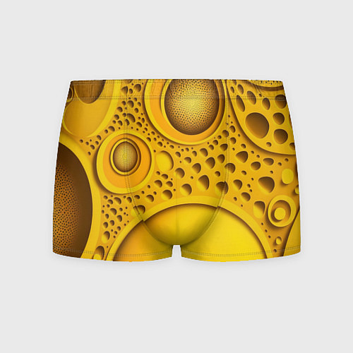 Мужские трусы Желтая объемная текстура / 3D-принт – фото 1
