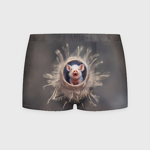 Мужские трусы Мордочка забавного поросёнка / 3D-принт – фото 1