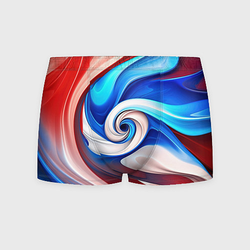 Мужские трусы Волны в цвете флага РФ / 3D-принт – фото 1