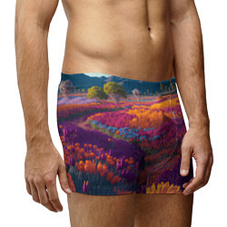Трусы-боксеры мужские Цветочный луг, цвет: 3D-принт — фото 2
