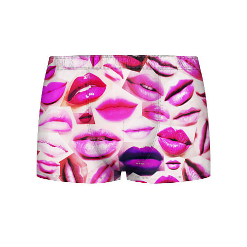 Мужские трусы Много розовых губ / 3D-принт – фото 1