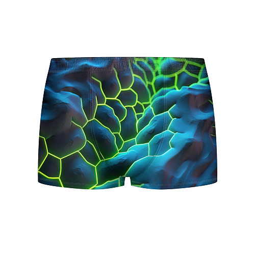 Мужские трусы Зеленые текстурные плиты / 3D-принт – фото 1